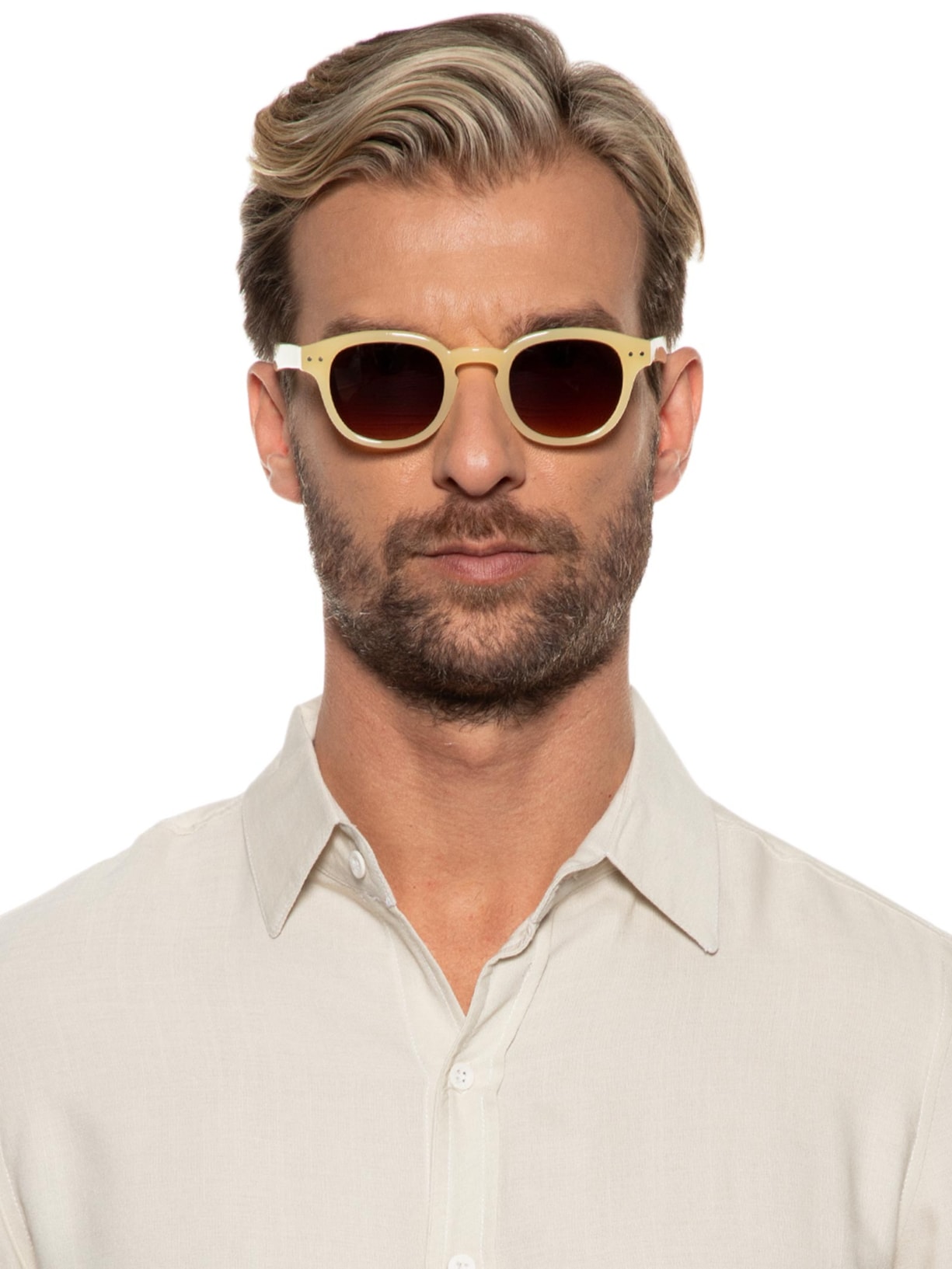 óculos De Sol Unissex C Sun Glossy Ivory Amarelo Izipizi