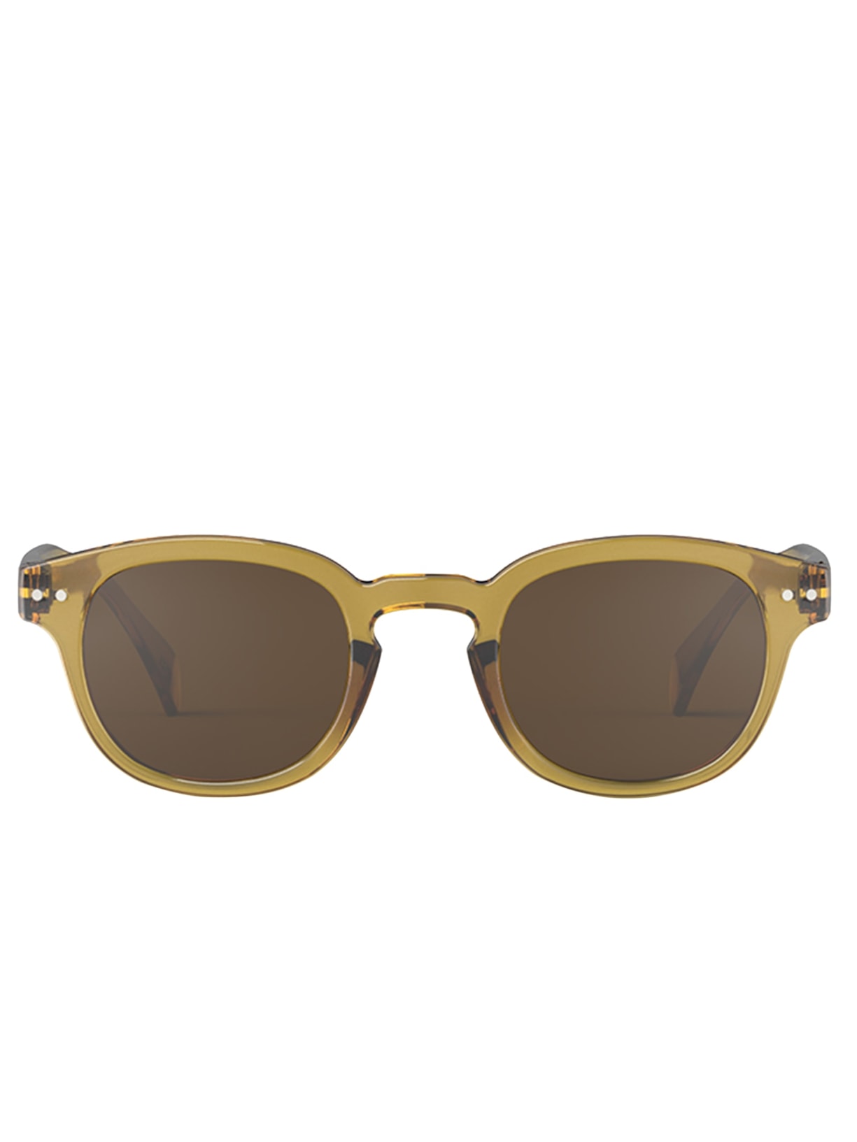 Óculos De Sol Unissex #C Sun Retro Square - Amarelo