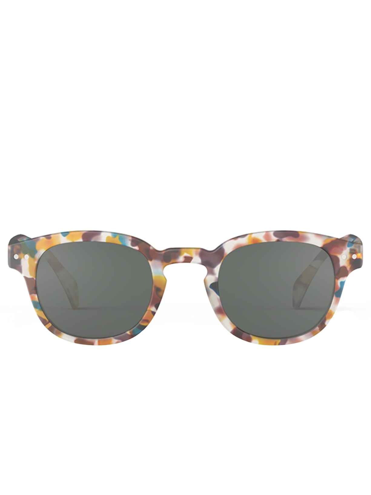 Óculos De Sol Unissex #C Sun Retro Square - Azul