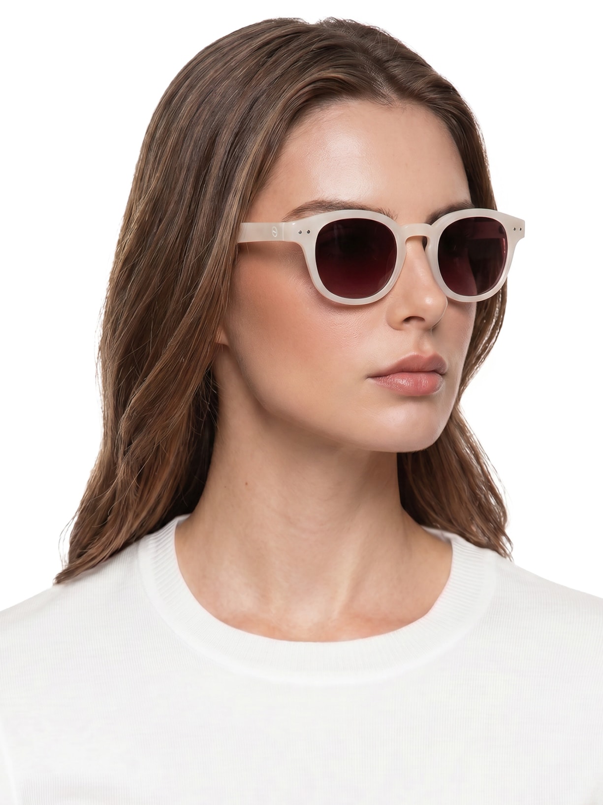 Óculos De Sol Unissex #C Sun Retro Square Off White Izipizi