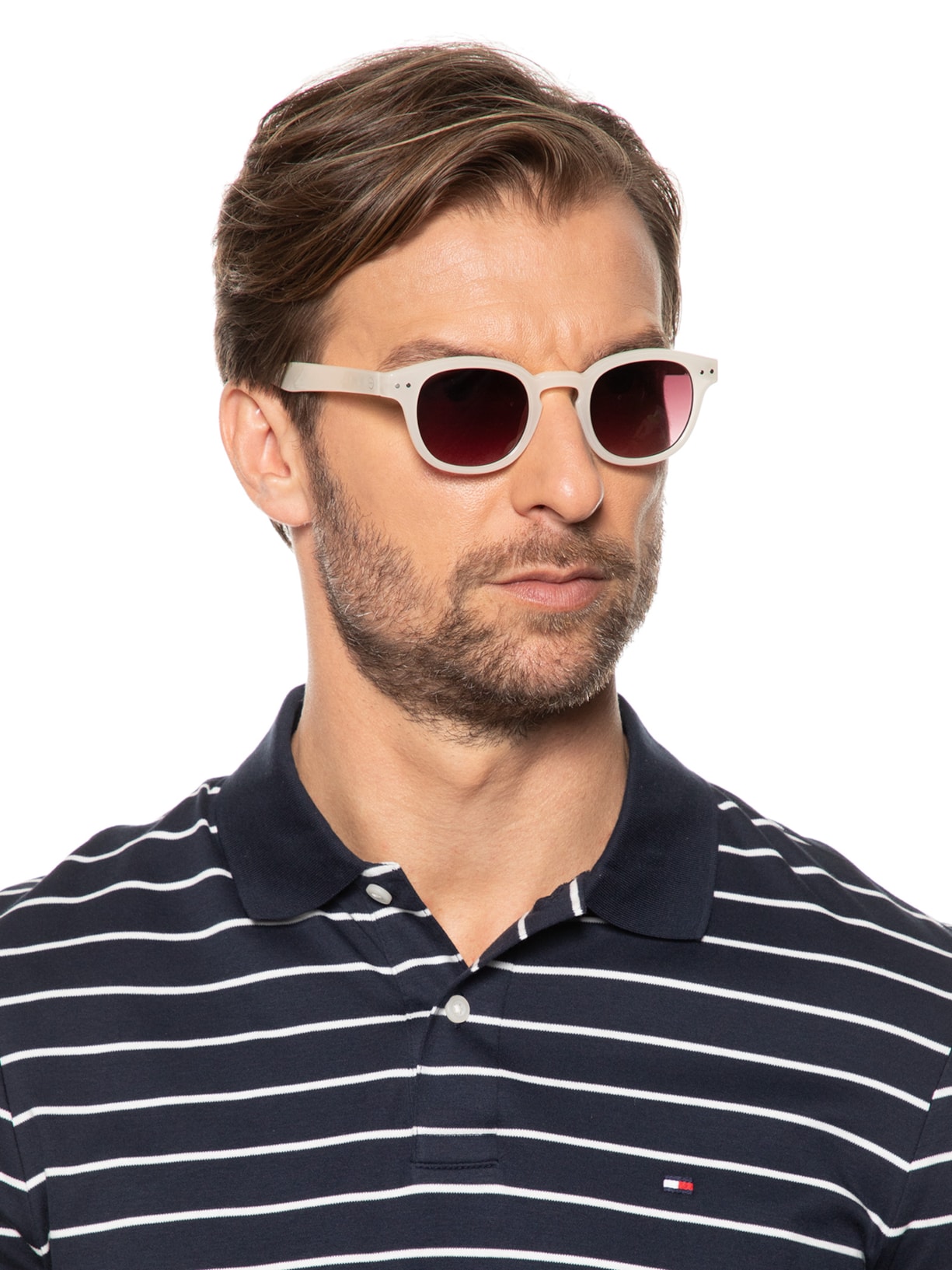 Óculos De Sol Unissex #C Sun Retro Square Off White Izipizi