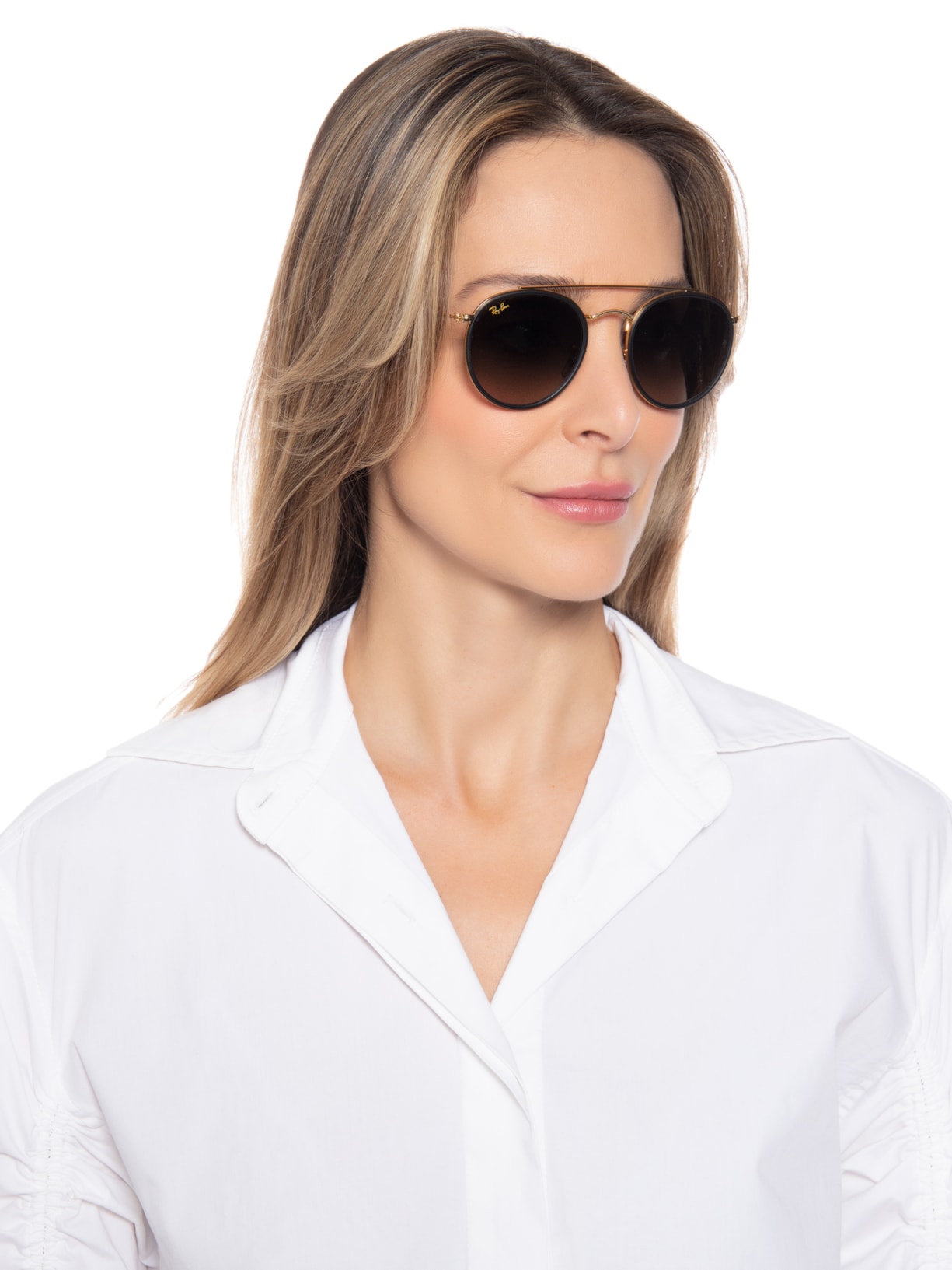 Óculos De Sol Unissex Dourado Ray-ban