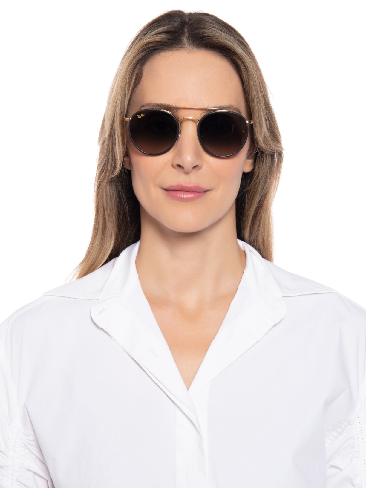 Óculos De Sol Unissex Dourado Ray-ban