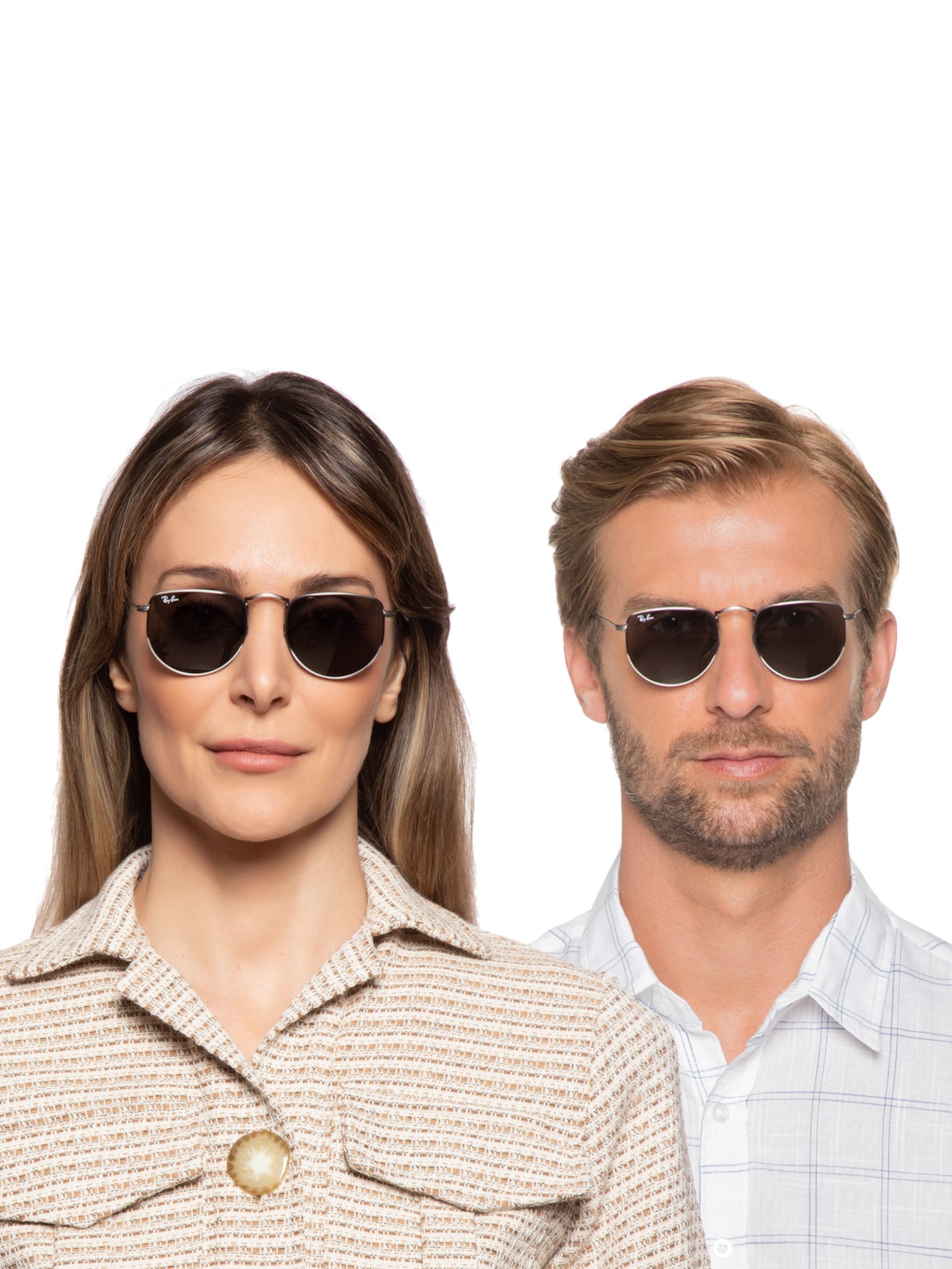 óculos De Sol Unissex Elon Prata Ray-ban