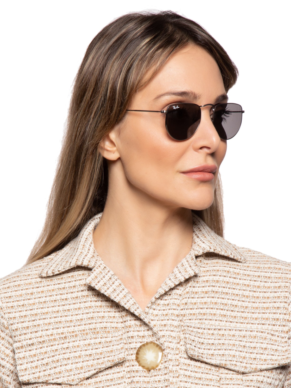 óculos De Sol Unissex Elon Prata Ray-ban