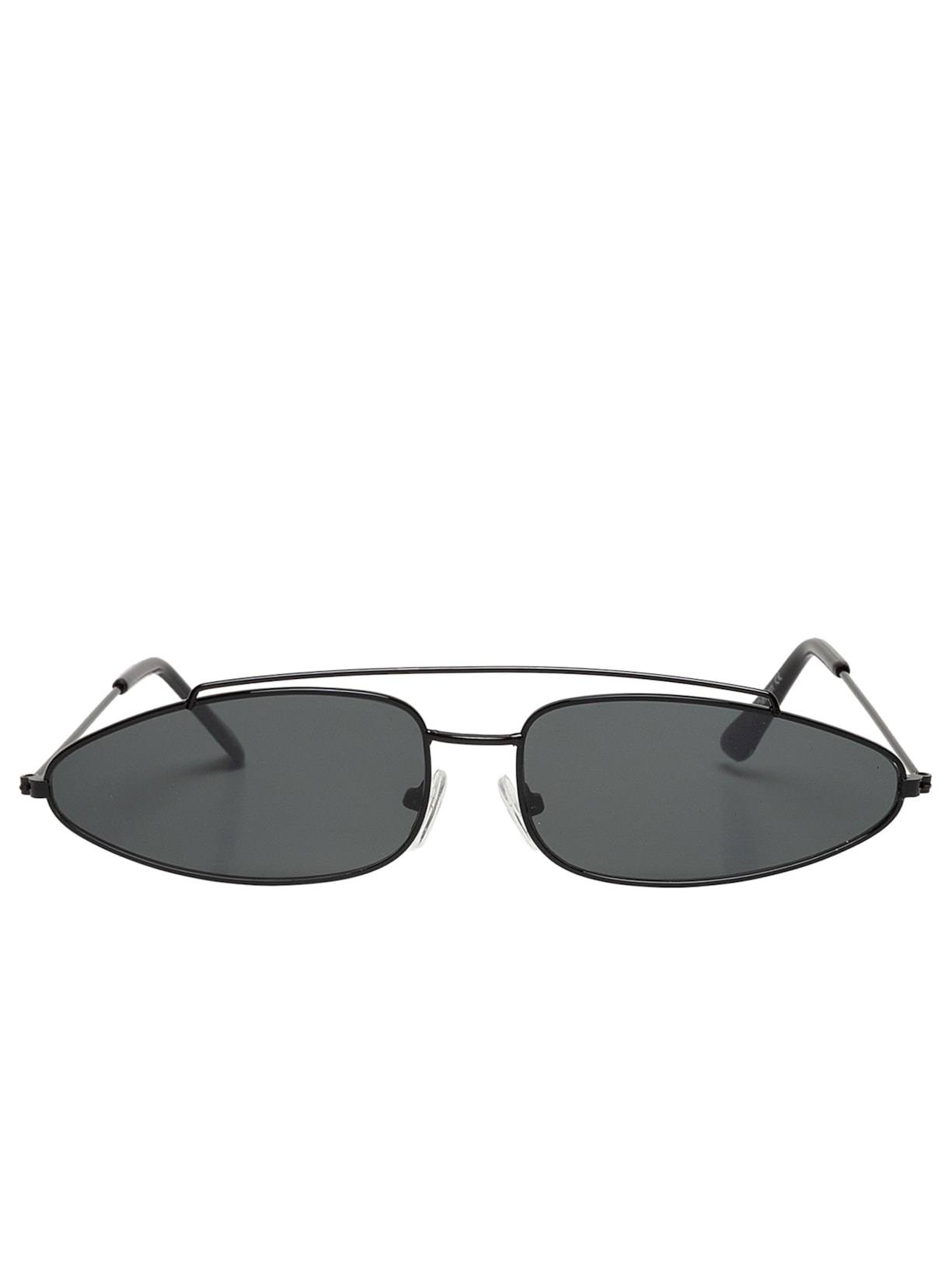 Óculos De Sol Unissex Em Metal Retangular - Preto