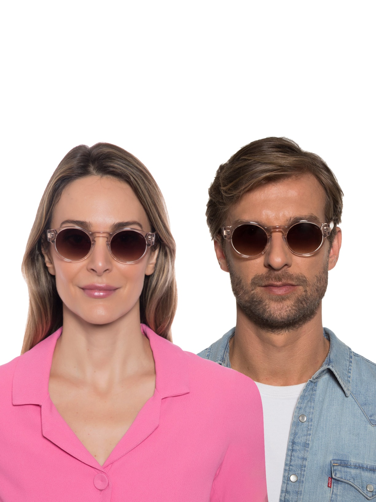 óculos De Sol Unissex Jules Degrade Bege Livo