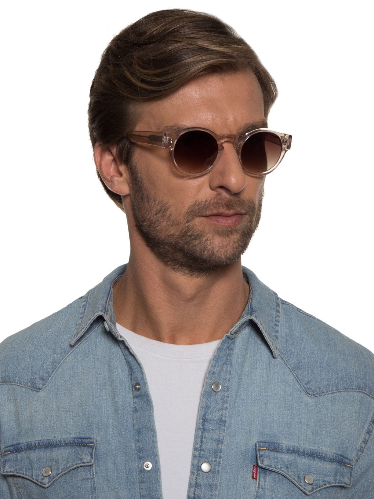 óculos De Sol Unissex Jules Degrade Bege Livo