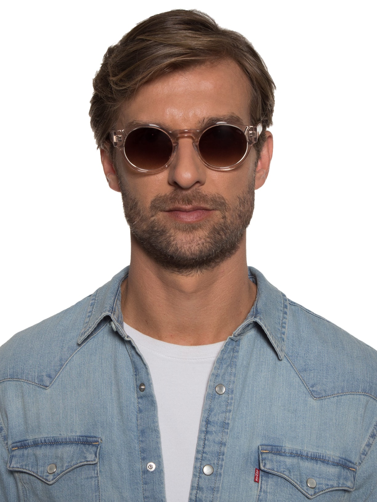 óculos De Sol Unissex Jules Degrade Bege Livo