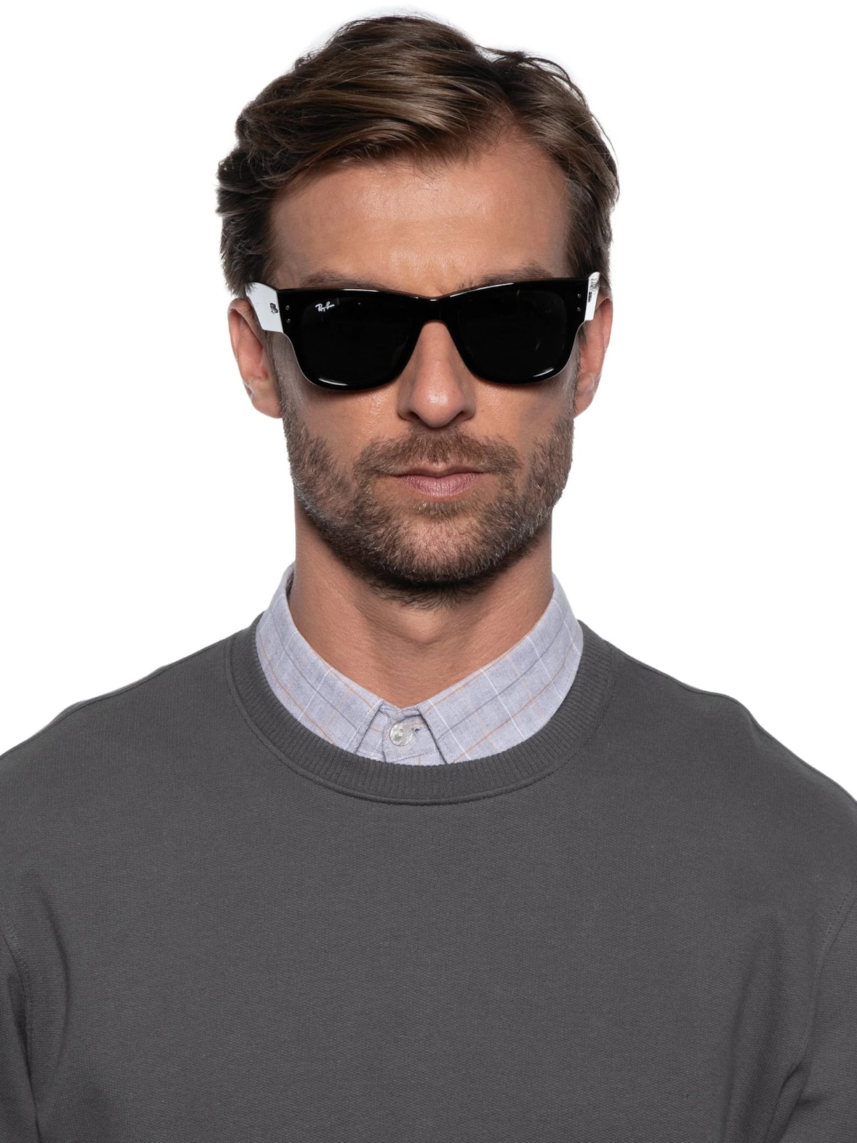 Óculos De Sol Unissex Mega Wayfarer Preto Ray-ban