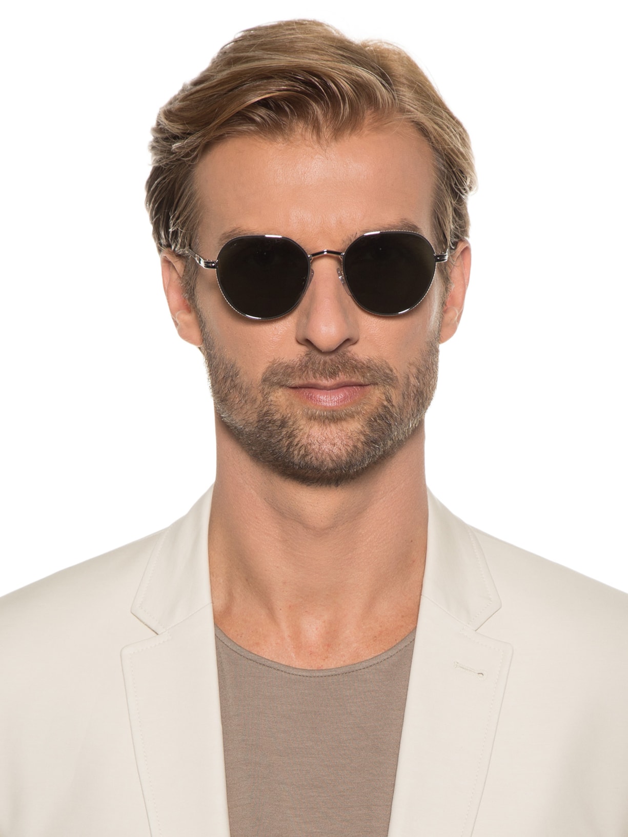 Óculos De Sol Unissex Metalizado Prata Persol