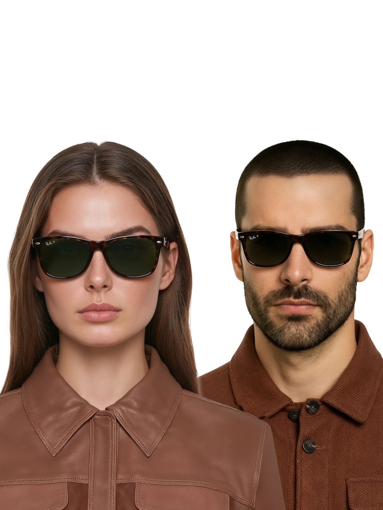 Óculos De Sol Unissex New Wayfarer Classic Marrom Ray-ban