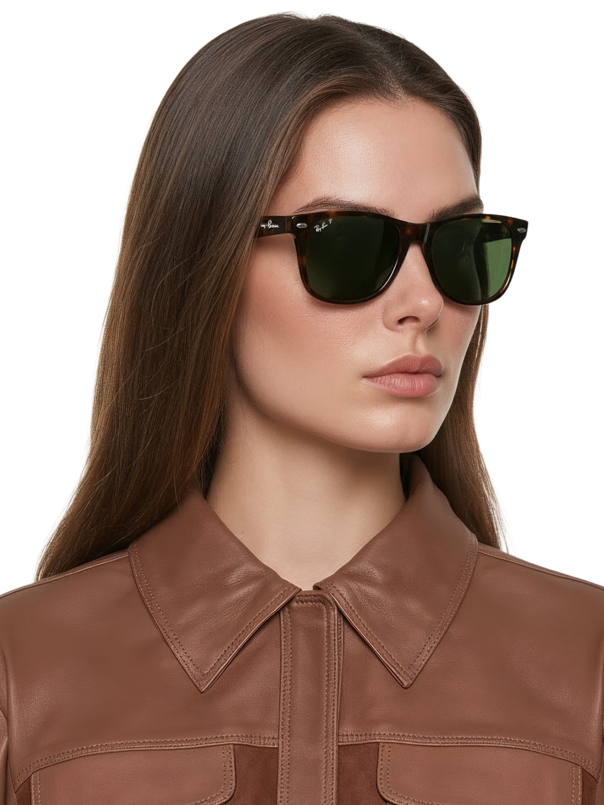 Óculos De Sol Unissex New Wayfarer Classic Marrom Ray-ban