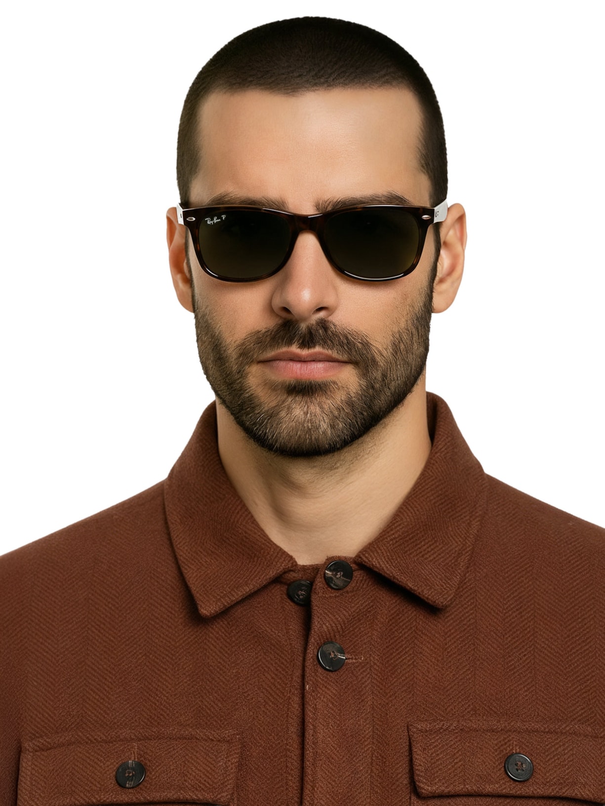 Óculos De Sol Unissex New Wayfarer Classic Marrom Ray-ban