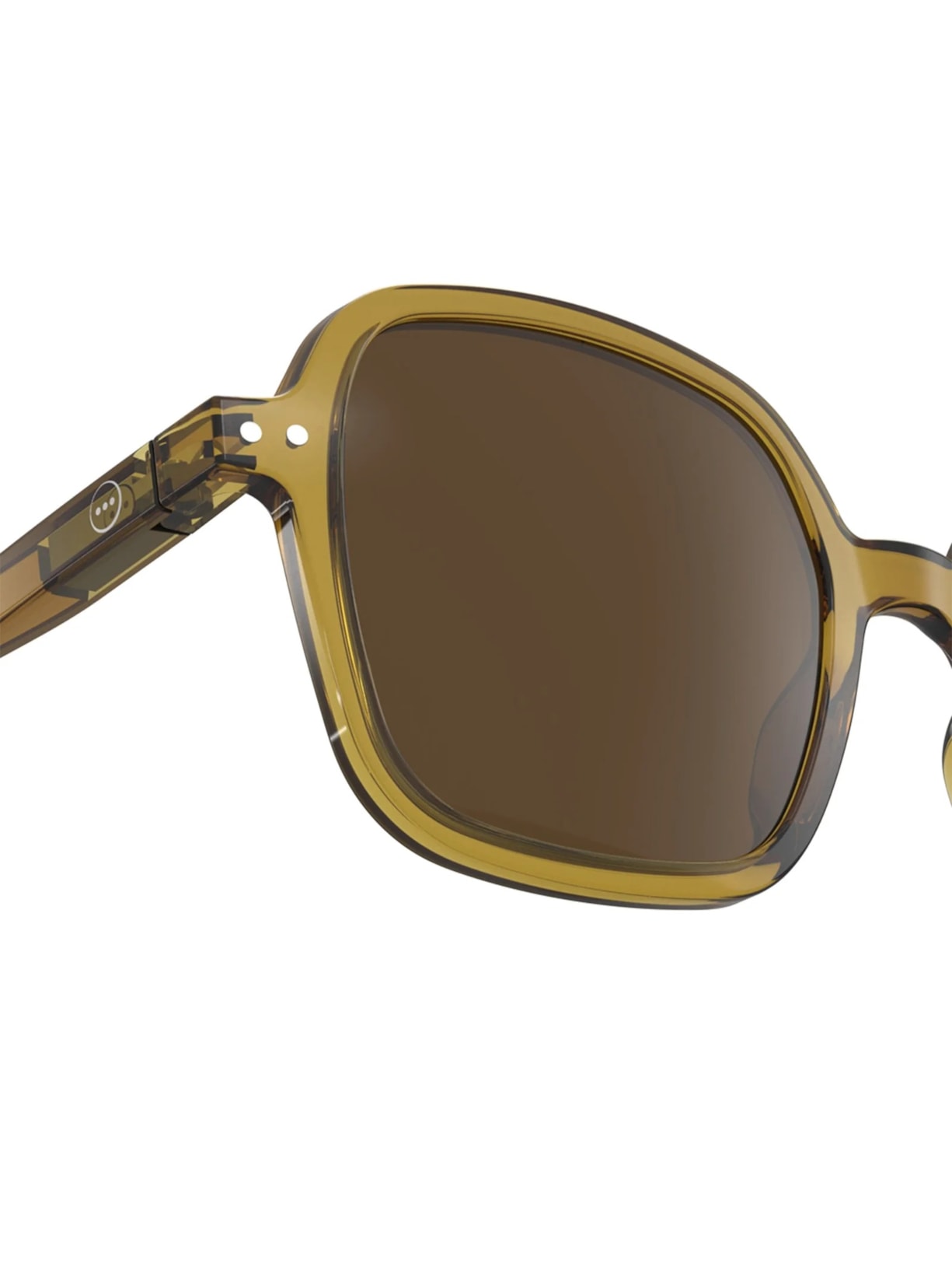 Óculos De Sol Unissex #Office Golden Oversize Square Amarelo Izipizi