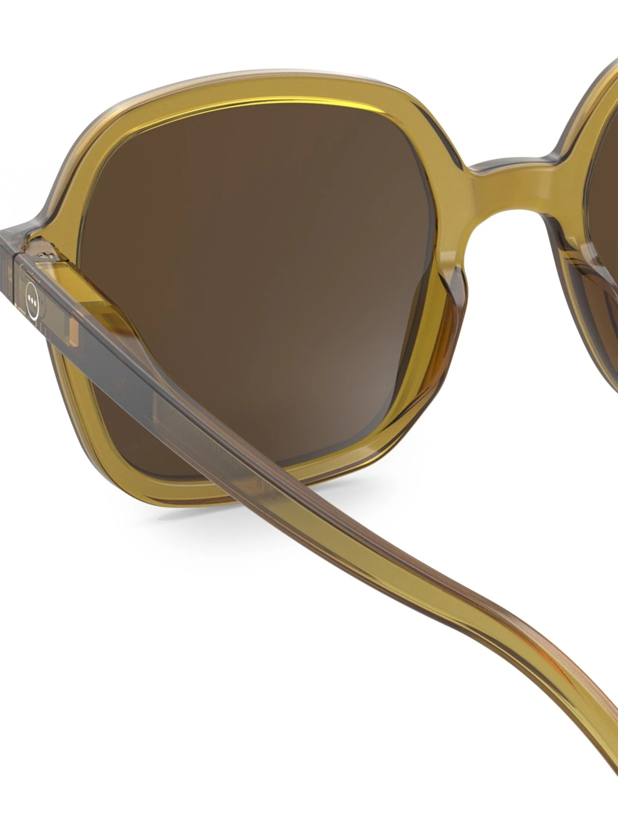 Óculos De Sol Unissex #Office Golden Oversize Square Amarelo Izipizi