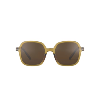 Óculos De Sol Unissex #Office Golden Oversize Square - Amarelo