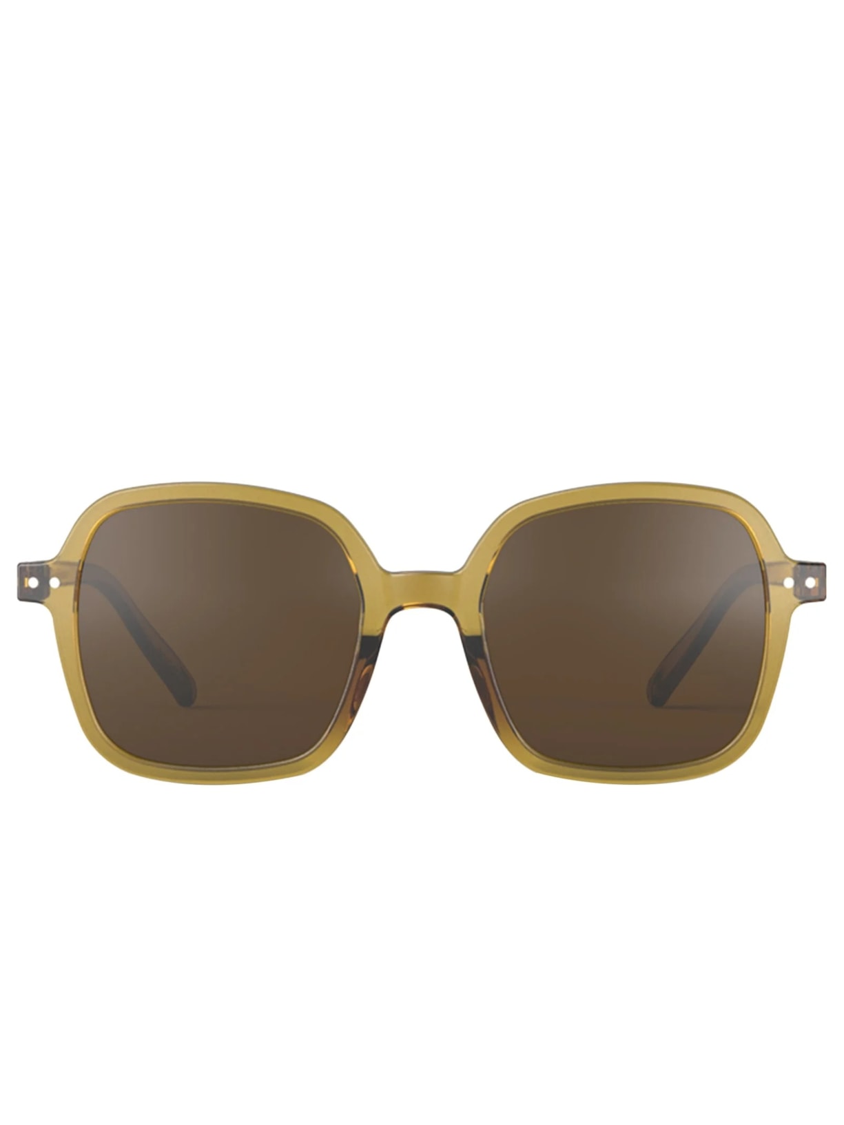 Óculos De Sol Unissex #Office Golden Oversize Square - Amarelo