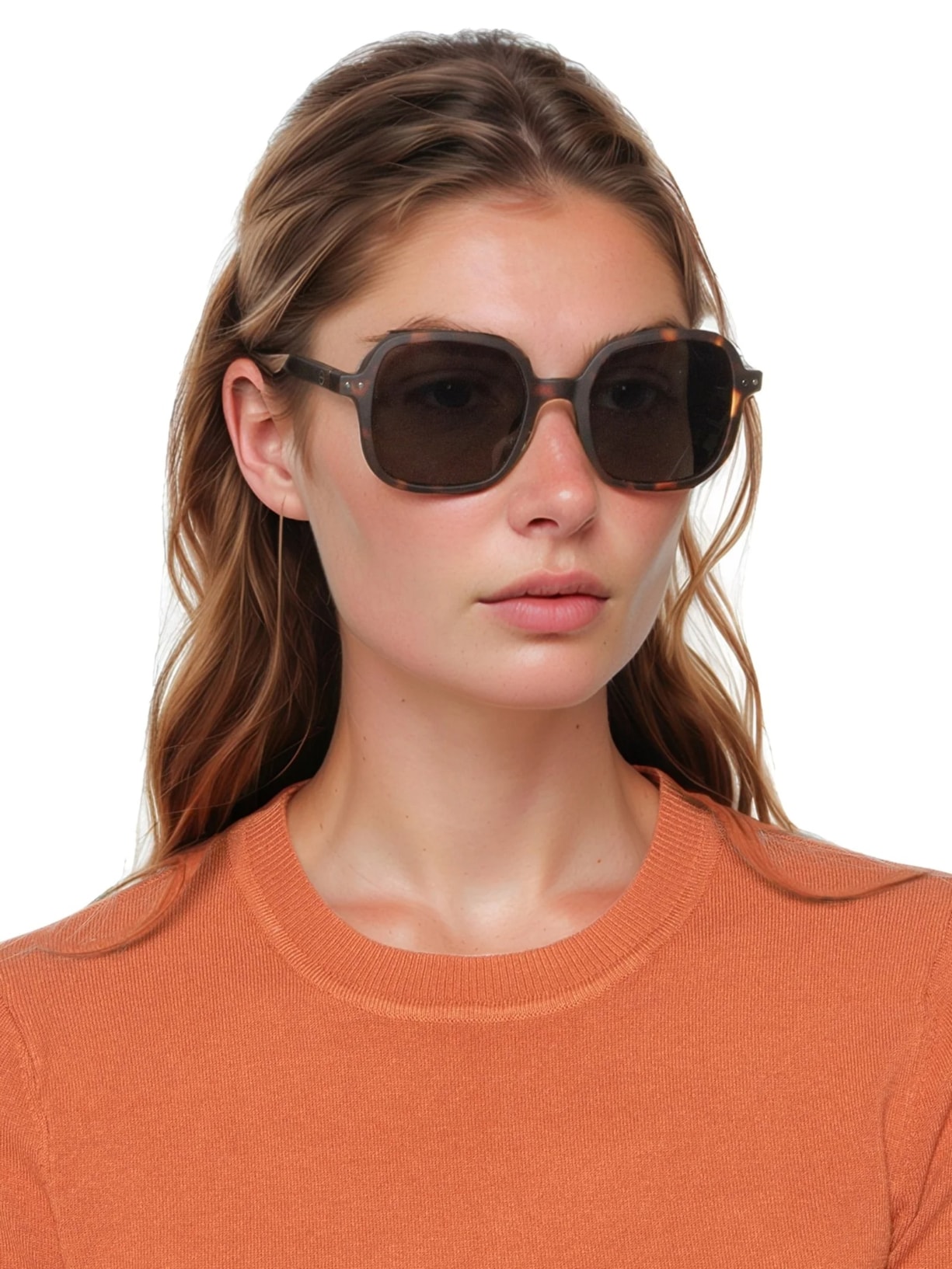 Óculos De Sol Unissex #Office Tortoise Oversize Square Marrom Izipizi