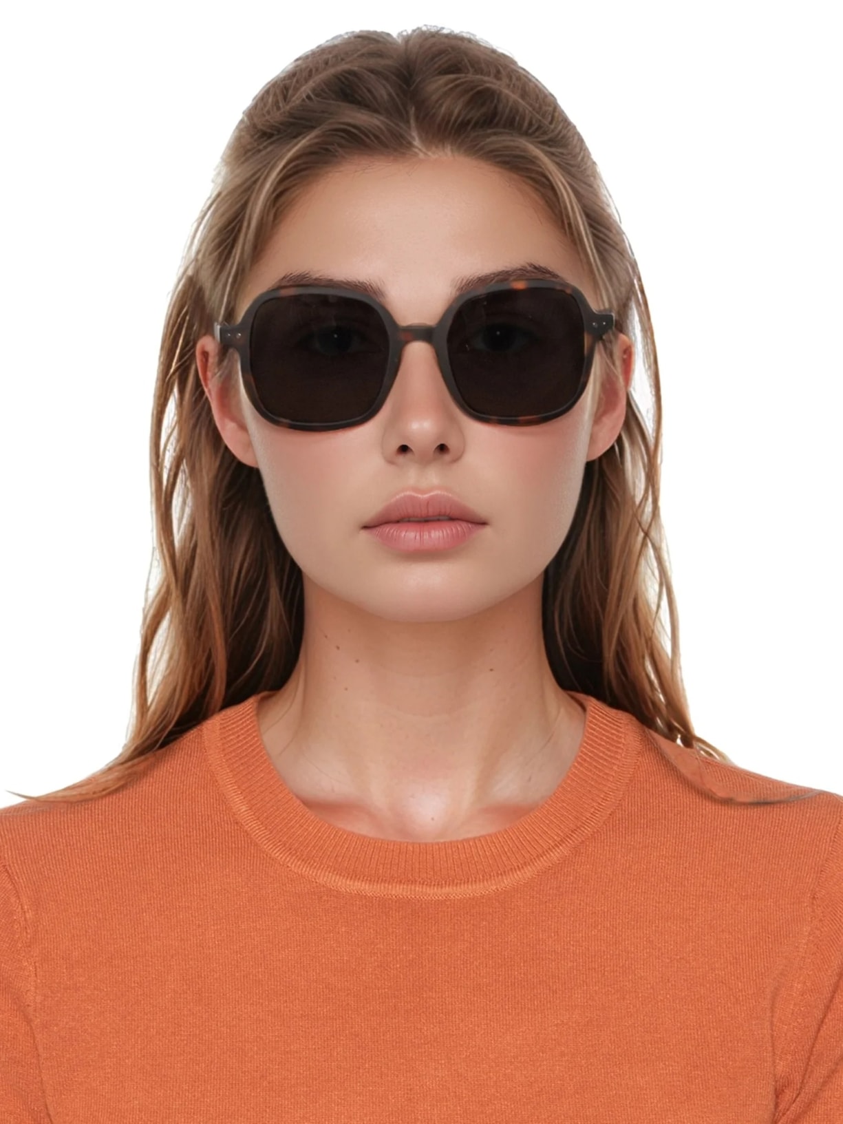 Óculos De Sol Unissex #Office Tortoise Oversize Square Marrom Izipizi