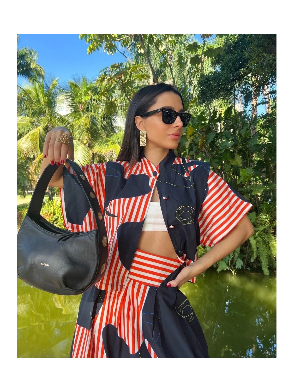 Óculos De Sol Unissex Original Wayfarer Classic Preto Ray-ban