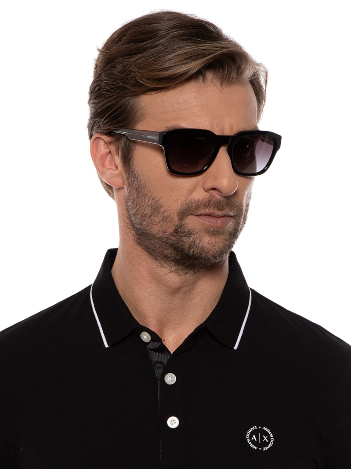 Óculos De Sol Unissex Preto Emporio Armani