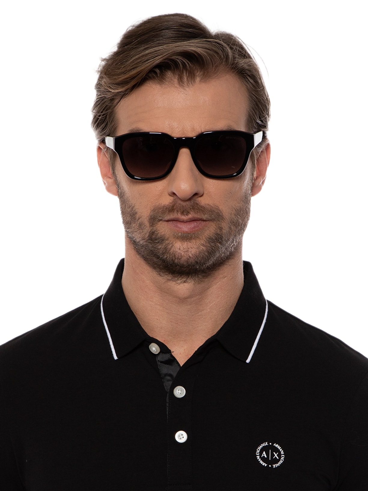 Óculos De Sol Unissex Preto Emporio Armani