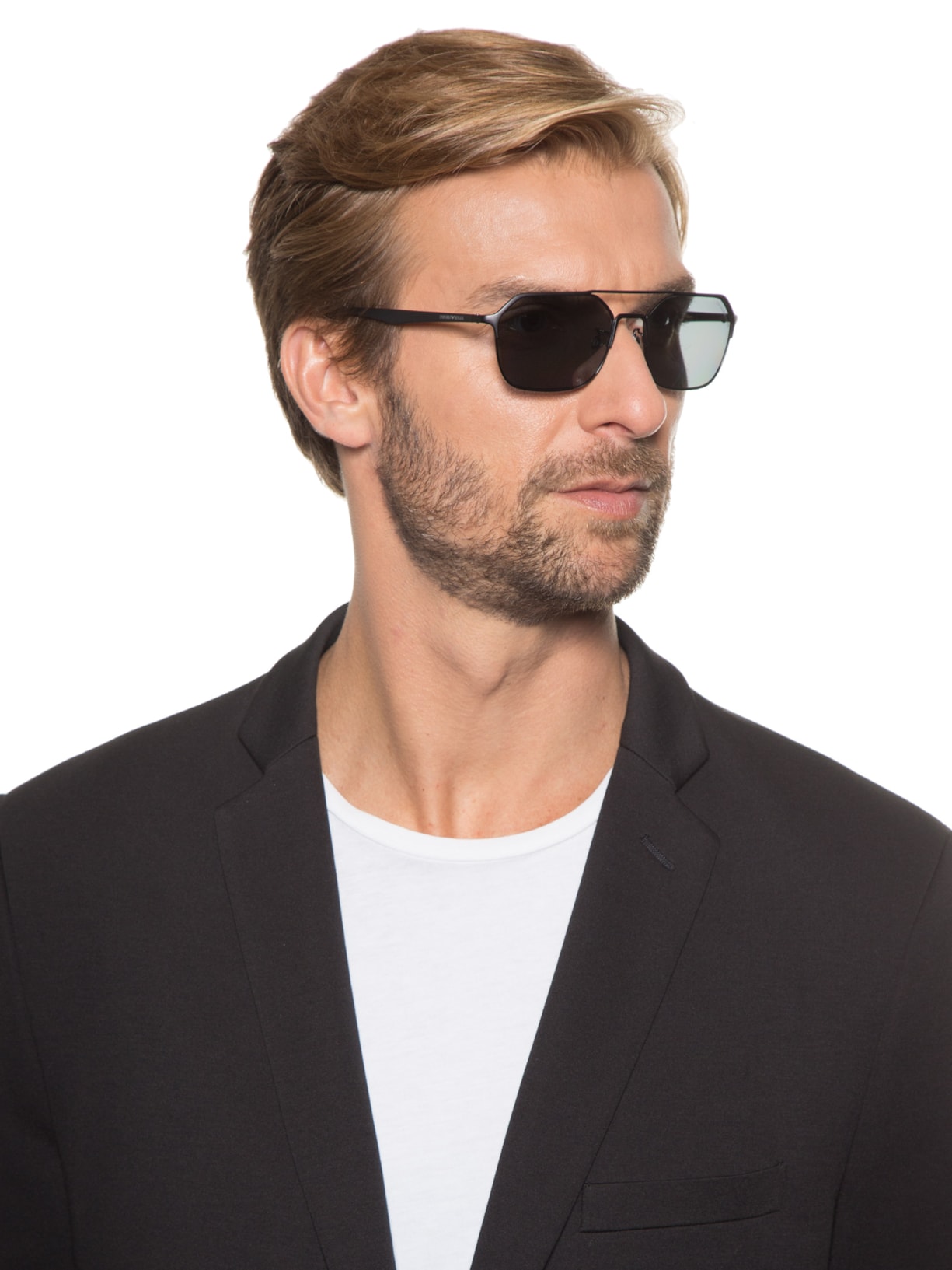 óculos De Sol Unissex Quadrado Preto Emporio Armani