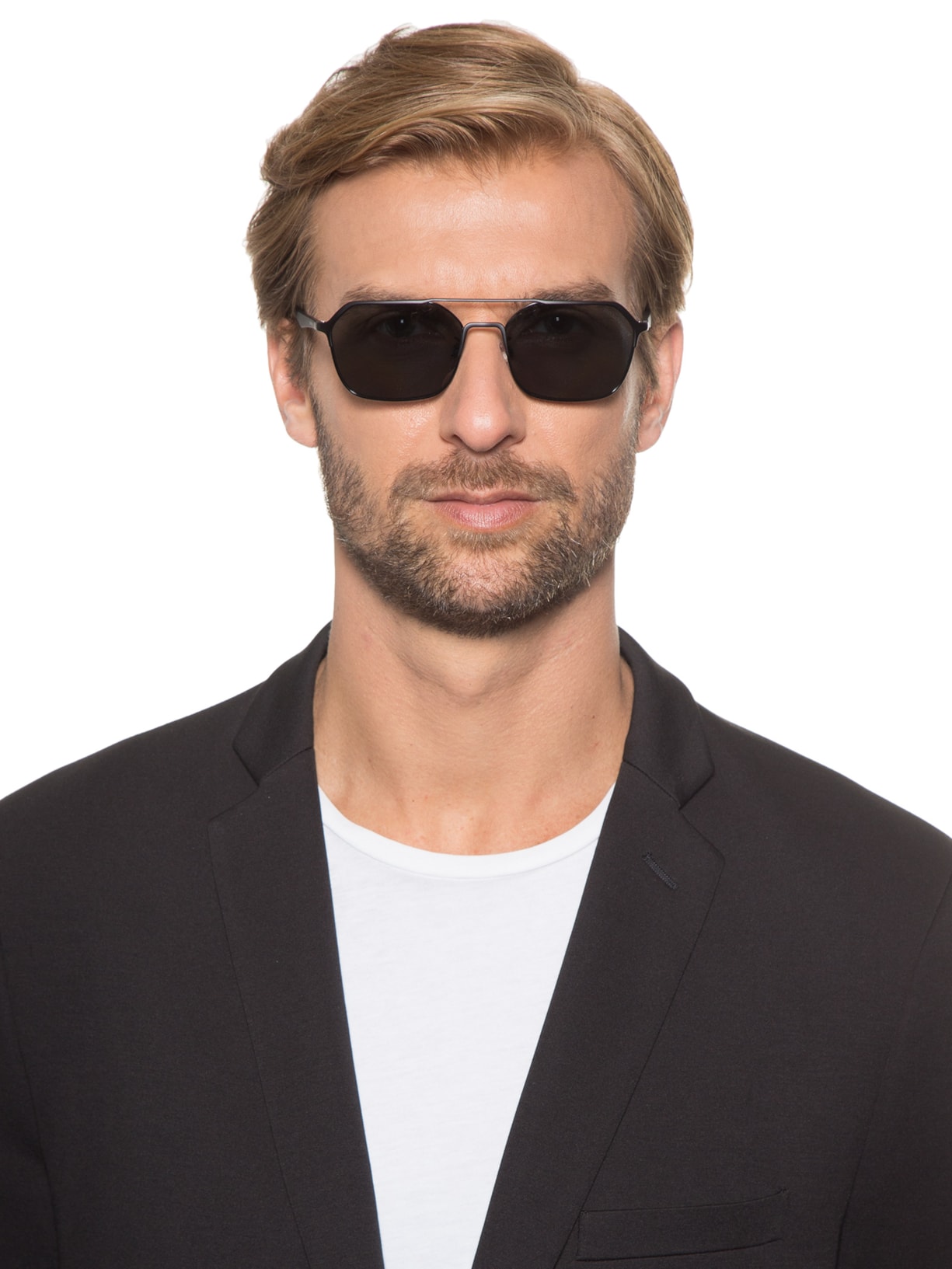 óculos De Sol Unissex Quadrado Preto Emporio Armani