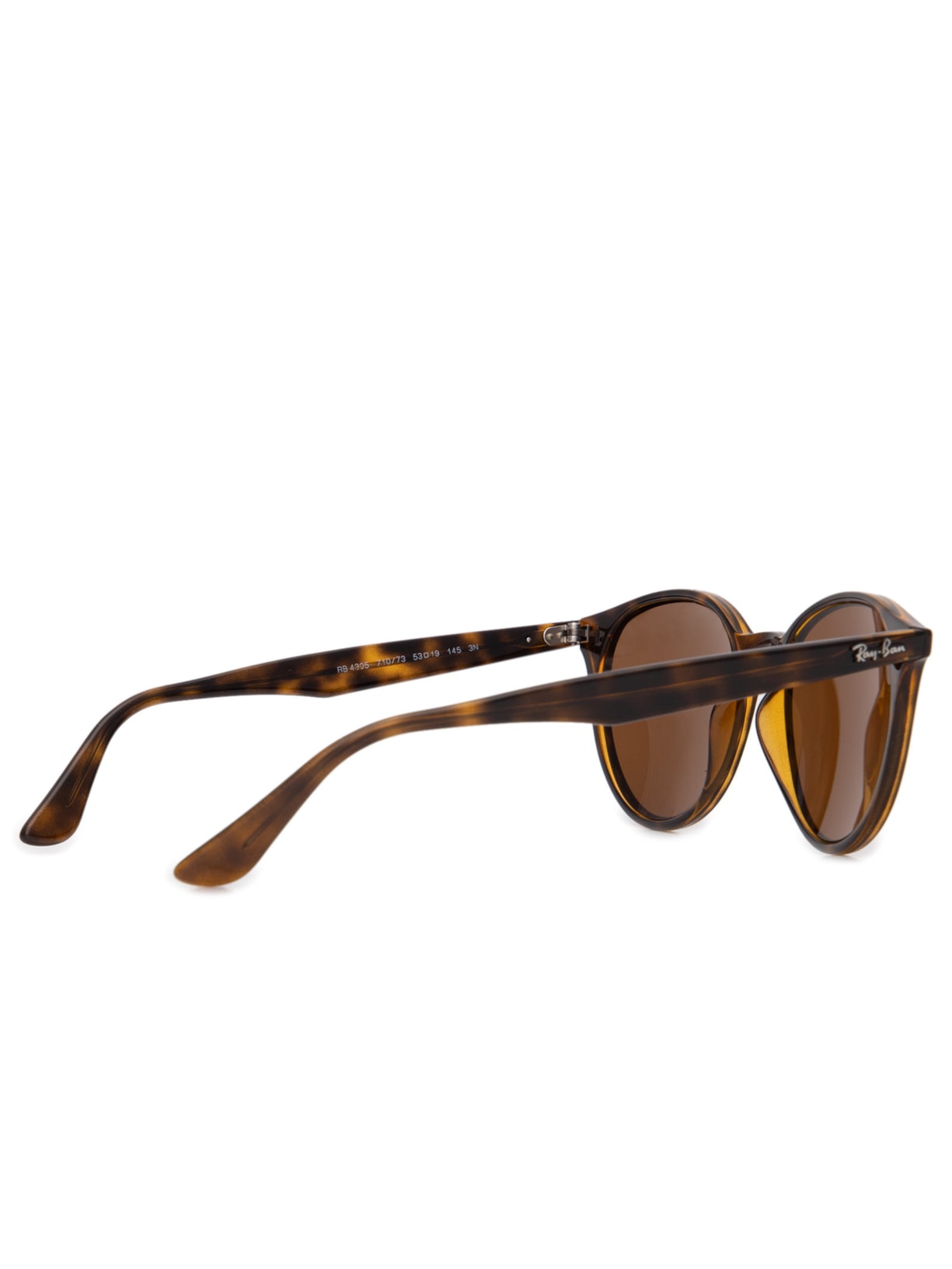 Óculos De Sol Unissex Redondo Marrom Ray-ban