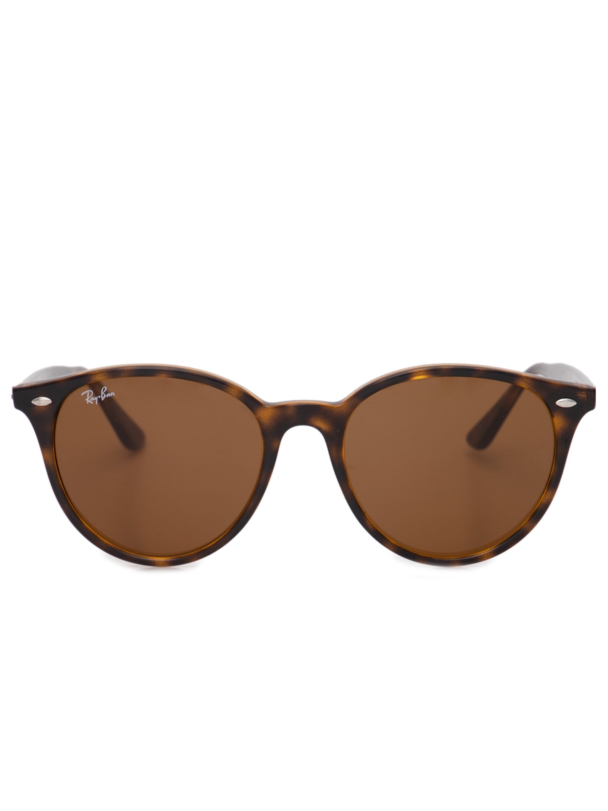 Óculos De Sol Unissex Redondo Marrom Ray-ban