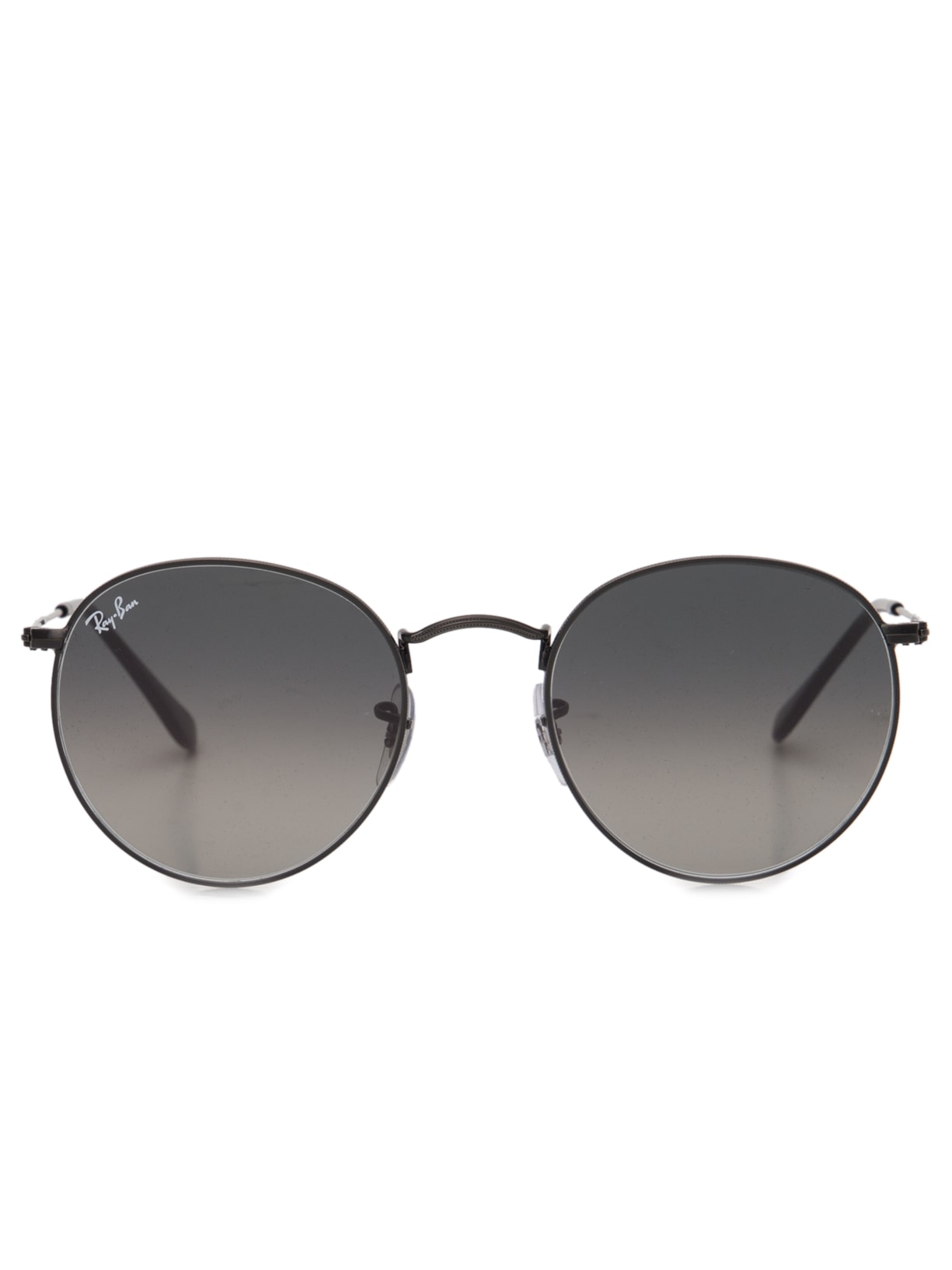 Óculos De Sol Unissex Round Flat - Preto