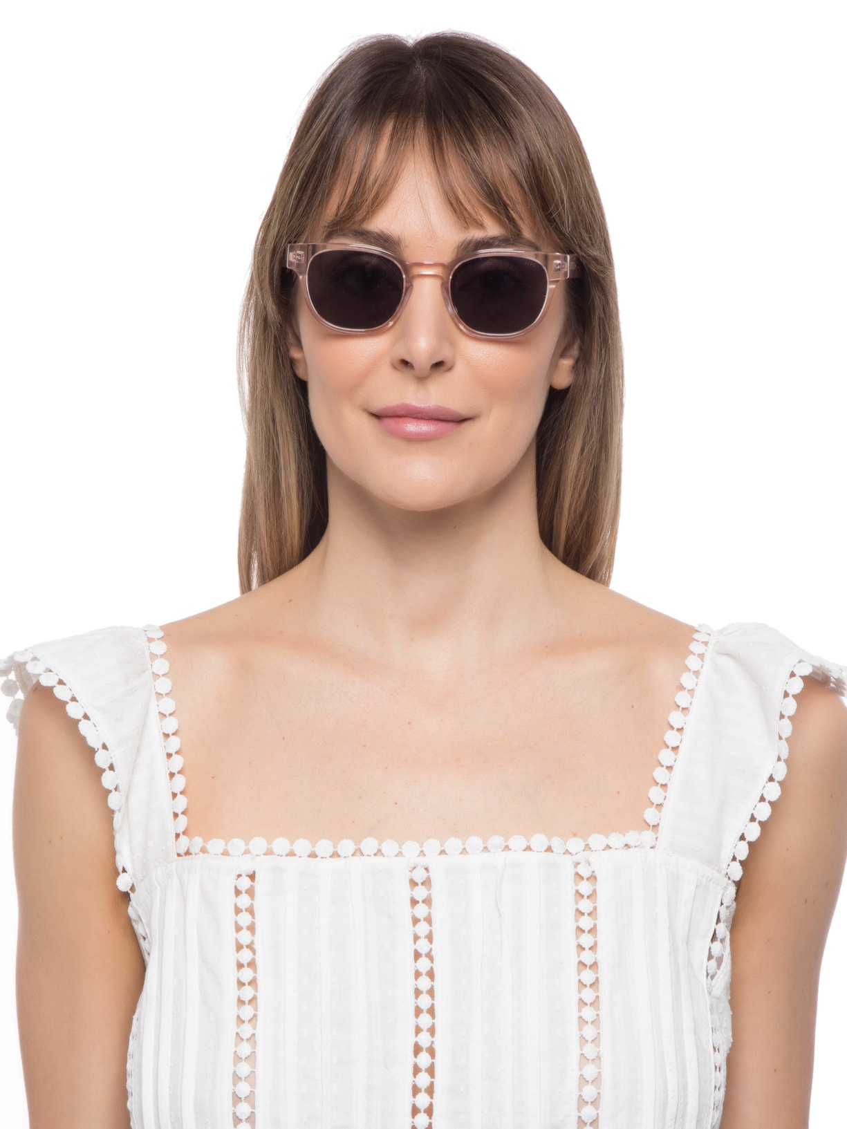 Óculos De Sol Unissex Sasha Cristal Bege Livo