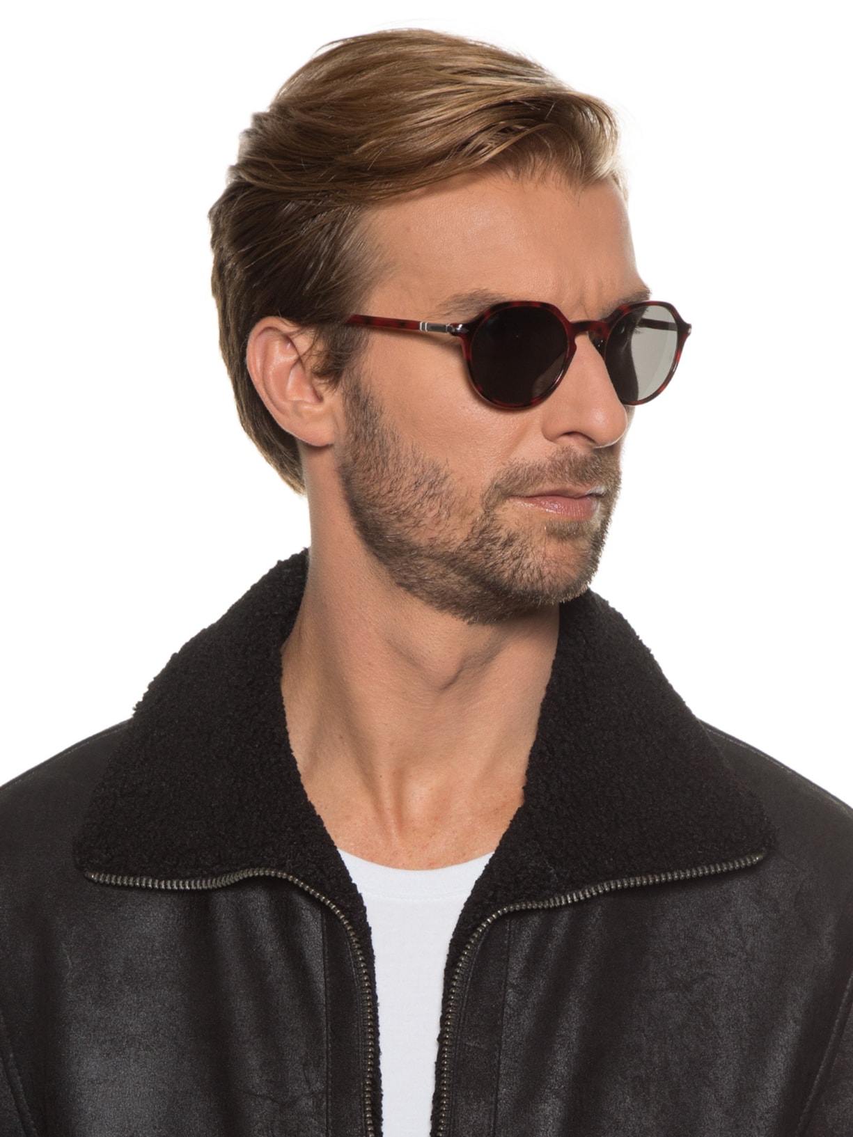 Óculos De Sol Unissex Tartaruga Vermelho Persol