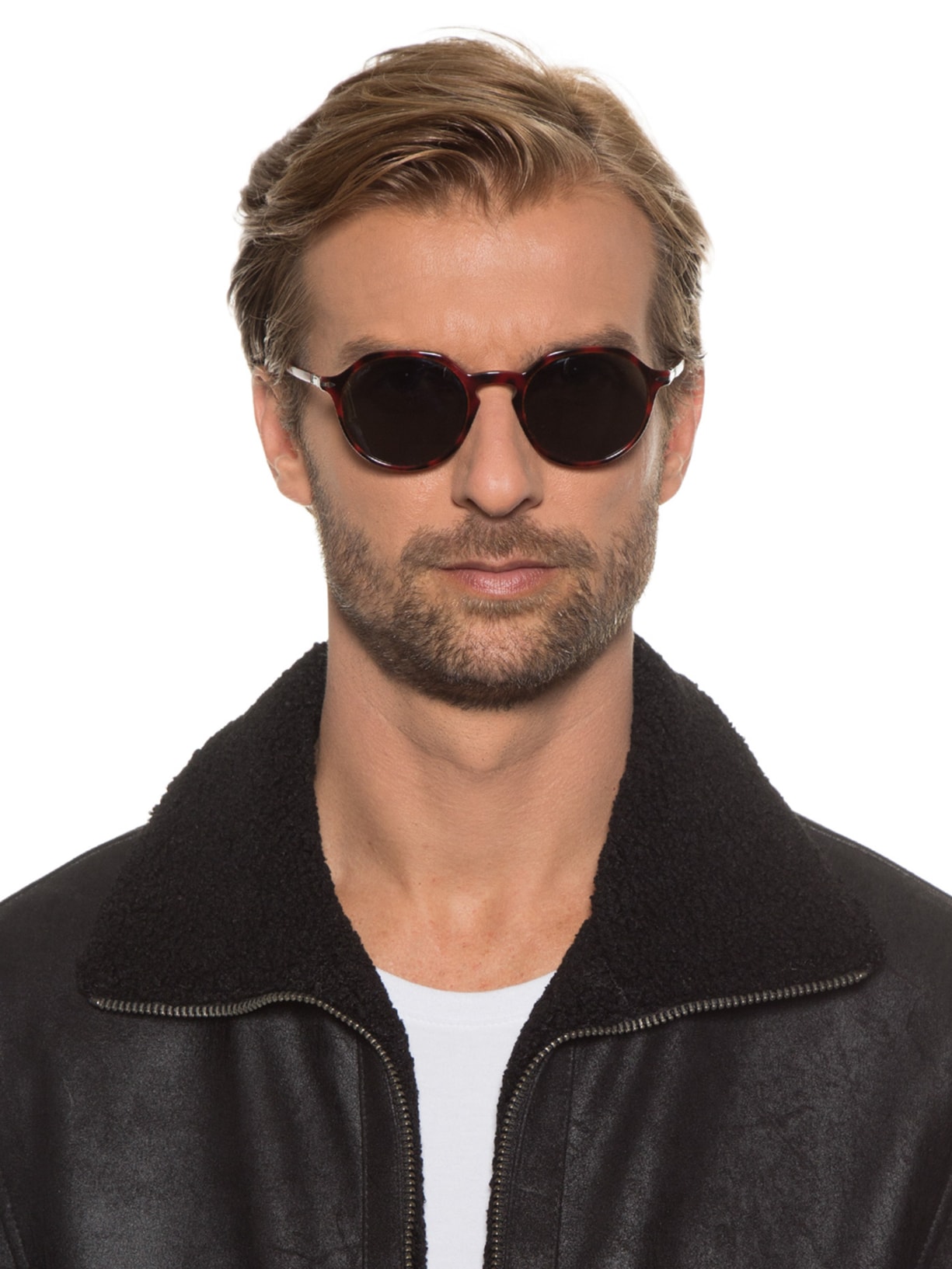 Óculos De Sol Unissex Tartaruga Vermelho Persol