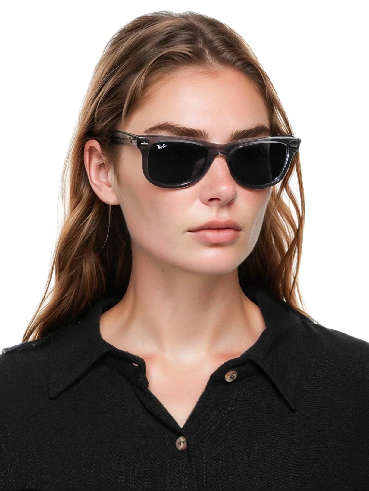 Óculos De Sol Unissex Wayfarer Cinza Ray-ban