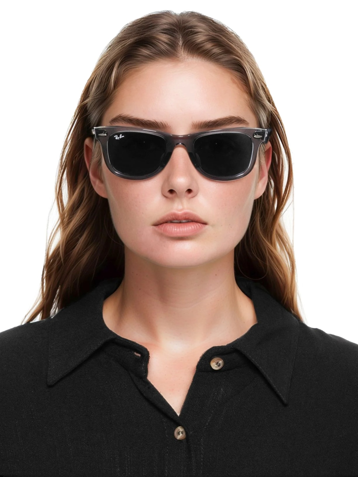 Óculos De Sol Unissex Wayfarer Cinza Ray-ban