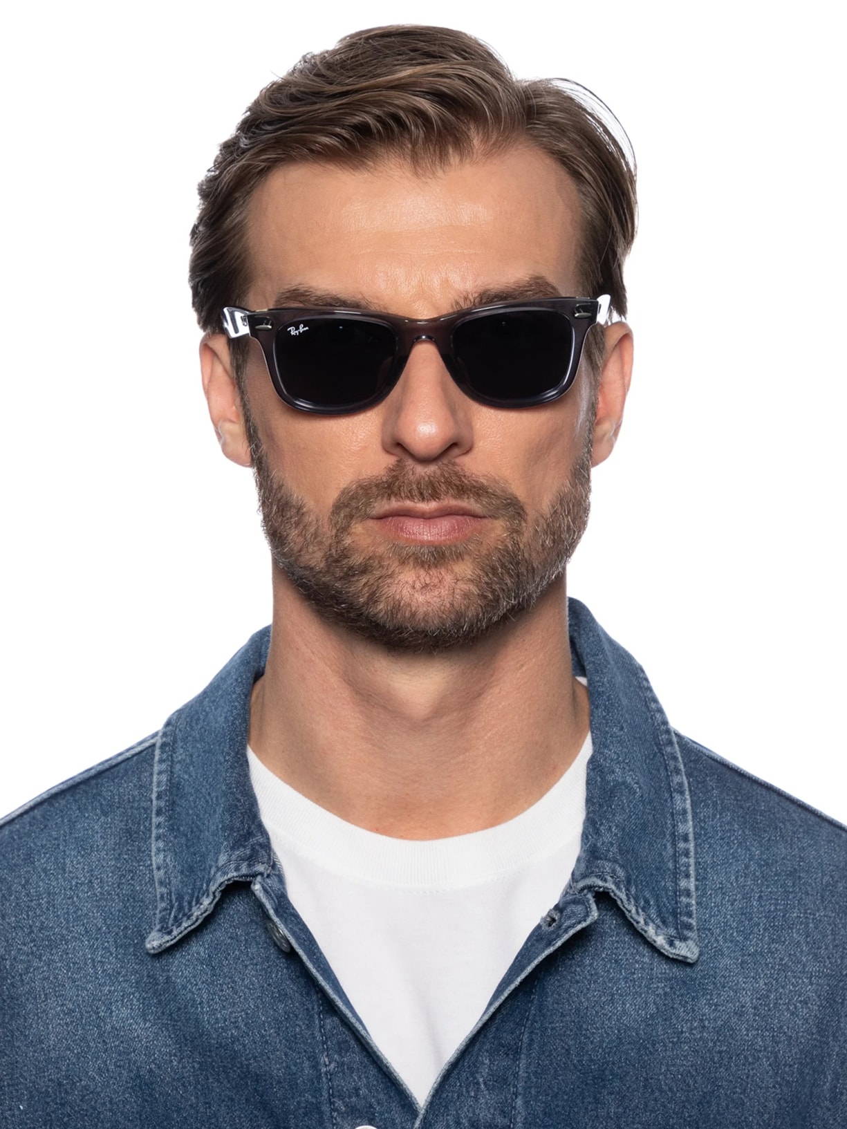 Óculos De Sol Unissex Wayfarer Cinza Ray-ban