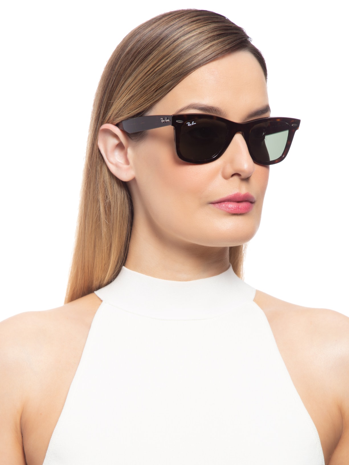 Óculos De Sol Unissex Wayfarer Marrom Ray-ban