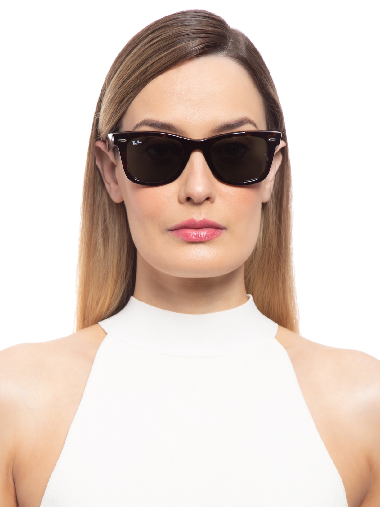 Óculos De Sol Unissex Wayfarer Marrom Ray-ban
