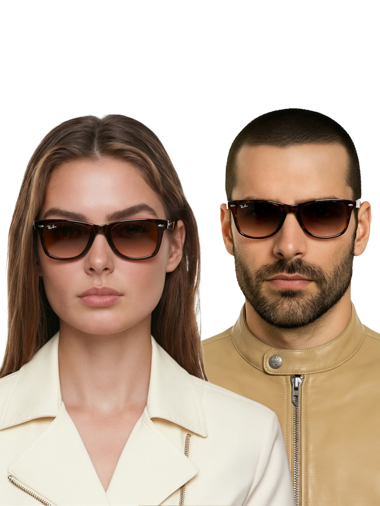 Óculos De Sol Unissex Wayfarer Marrom Ray-ban