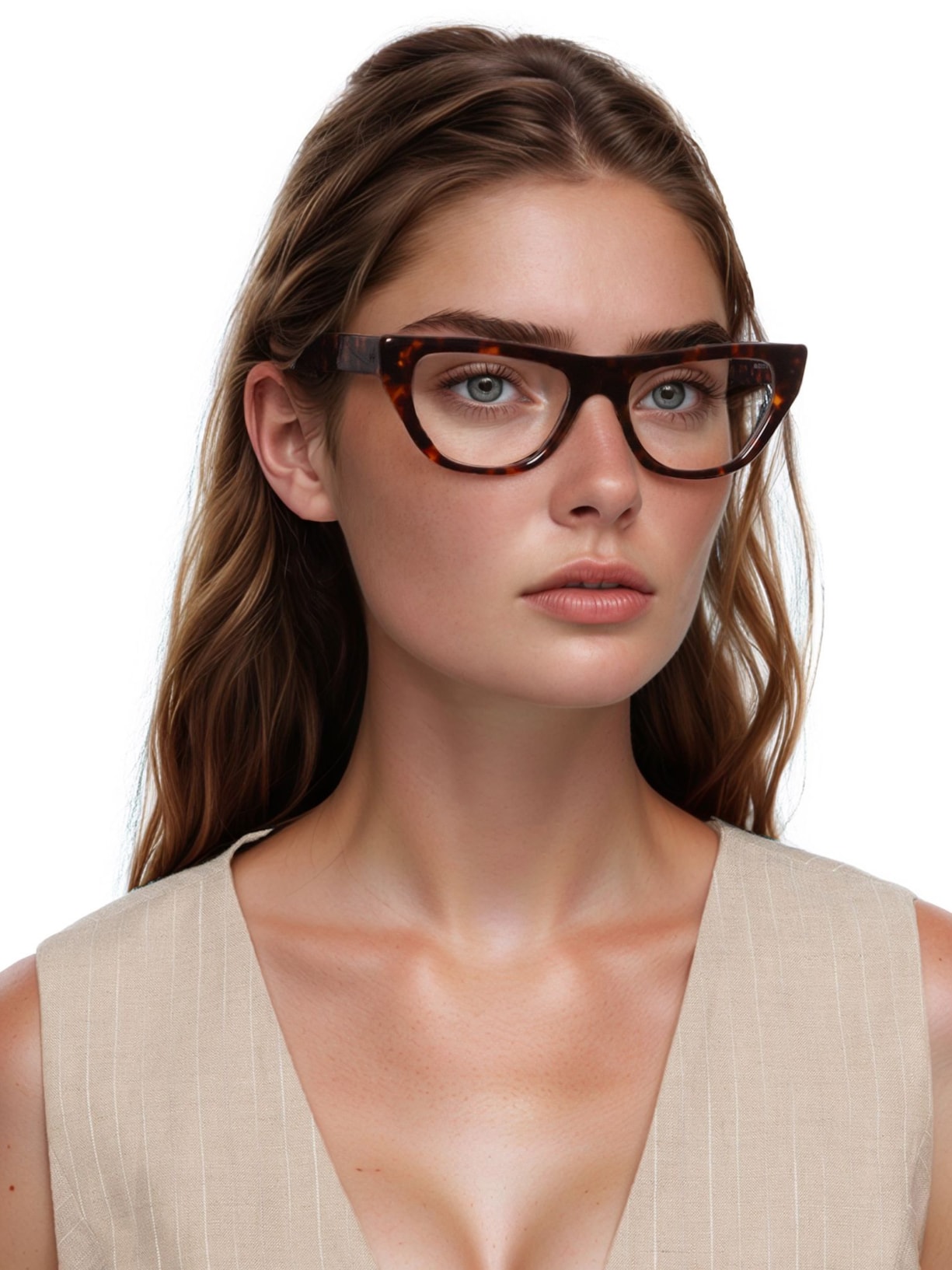 Óculos Feminino Adulto Milão Grau Marrom Helena Bordon