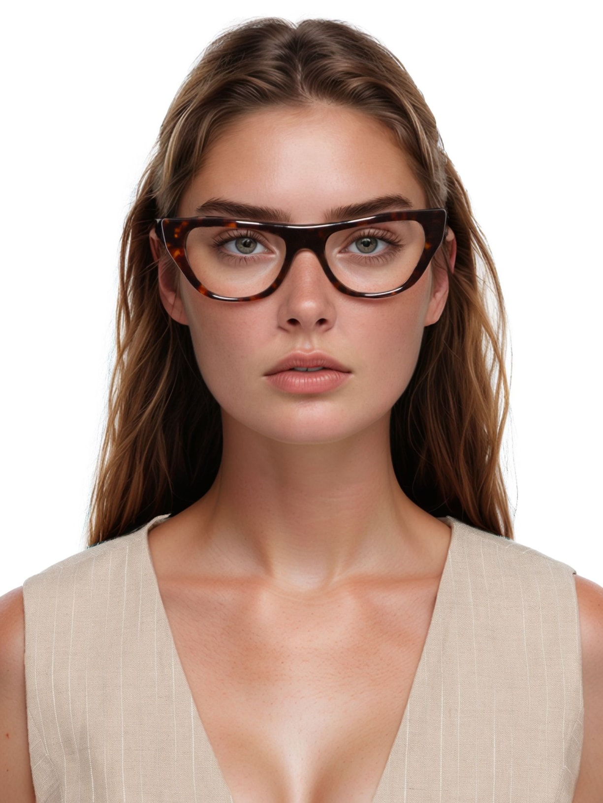 Óculos Feminino Adulto Milão Grau Marrom Helena Bordon