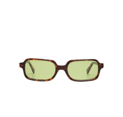 Óculos Feminino Bodrum Demi Com Lente Verde - Marrom