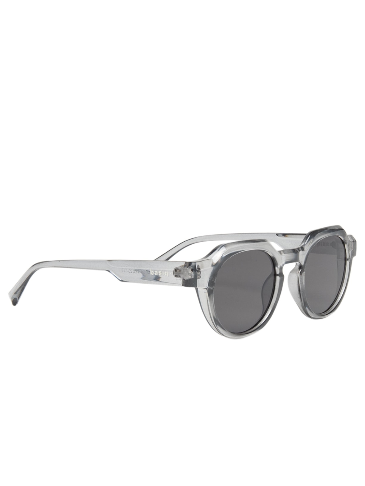 Óculos Feminino Redondo Transparente Cinza Basiq