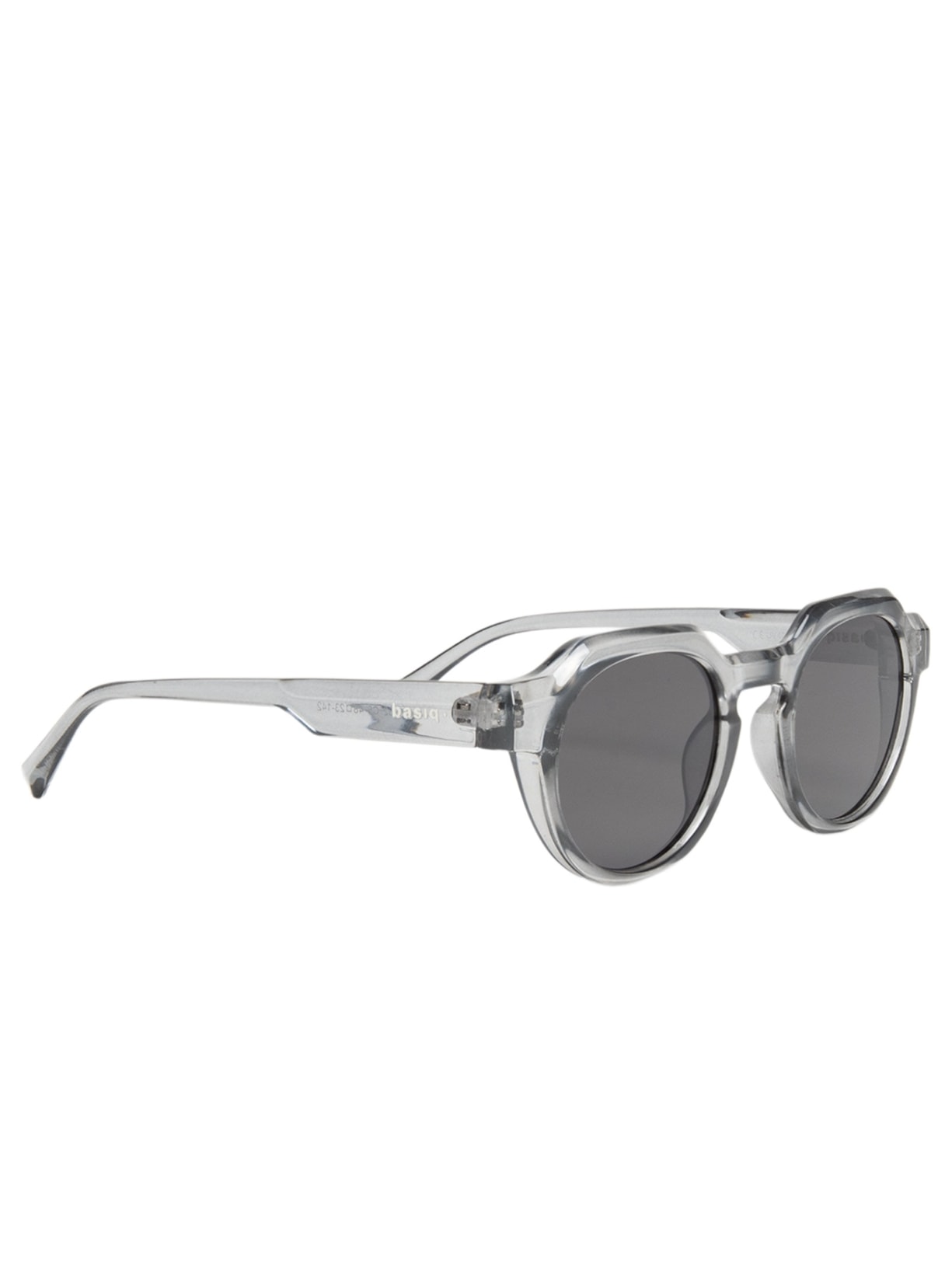 Óculos Feminino Redondo Transparente Cinza Basiq
