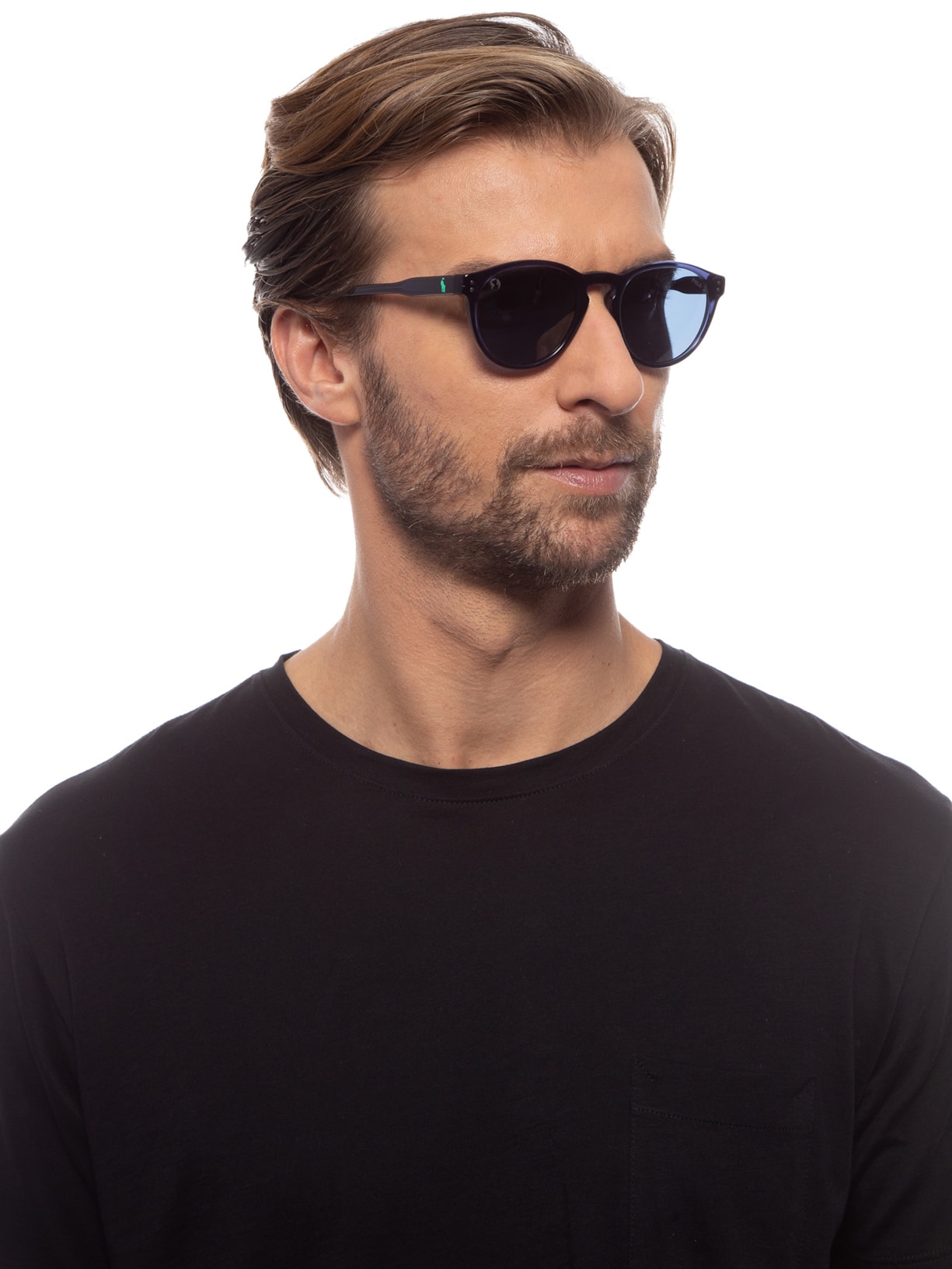 Óculos Masculino Shiny Transparent Azul Polo Ralph Lauren