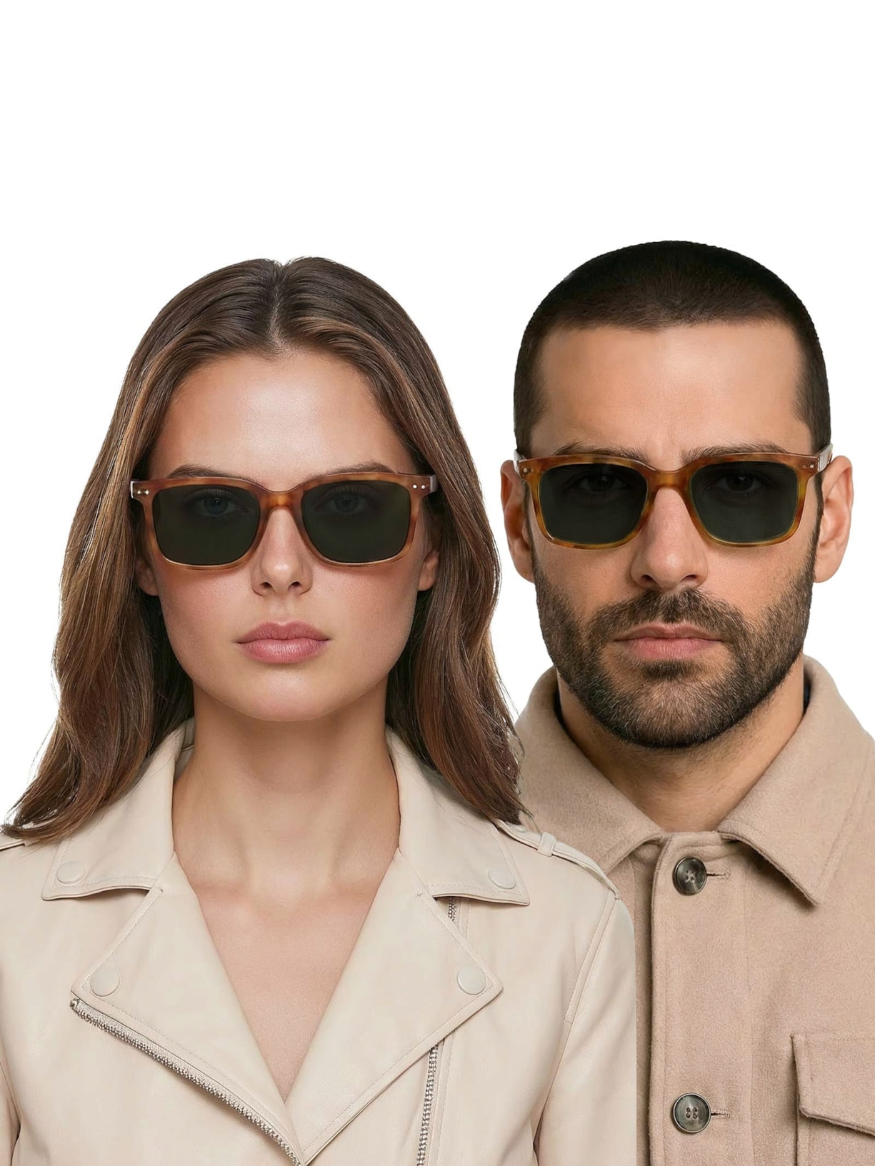 Óculos Unissex L Sun Large Retangular Marrom Izipizi