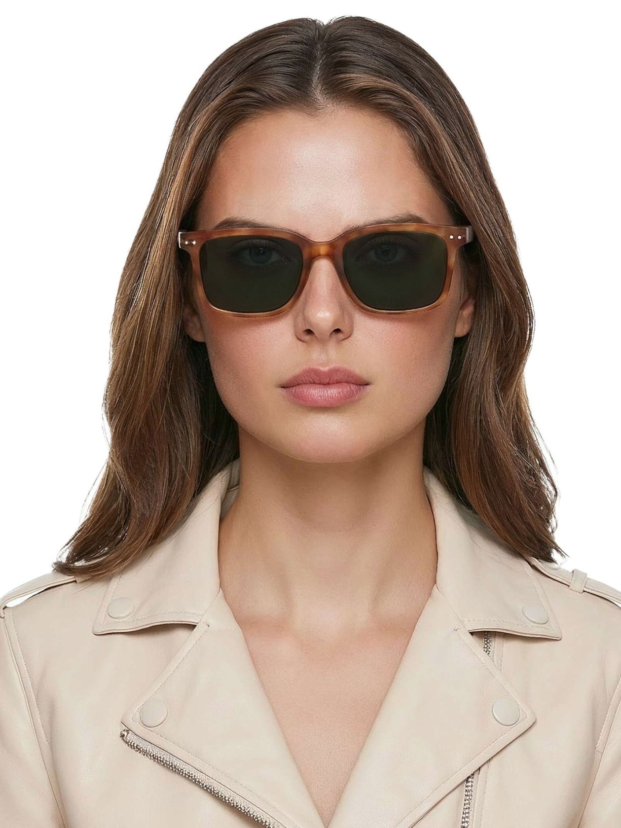 Óculos Unissex L Sun Large Retangular Marrom Izipizi