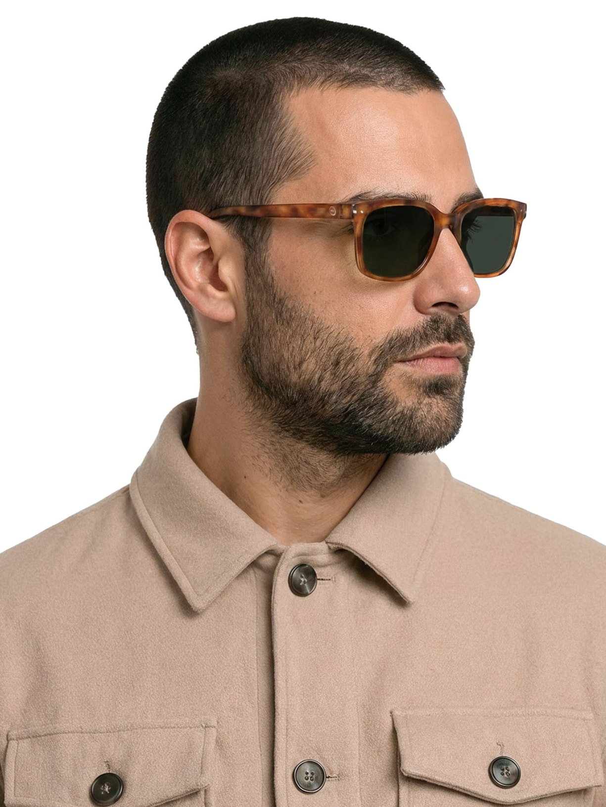 Óculos Unissex L Sun Large Retangular Marrom Izipizi